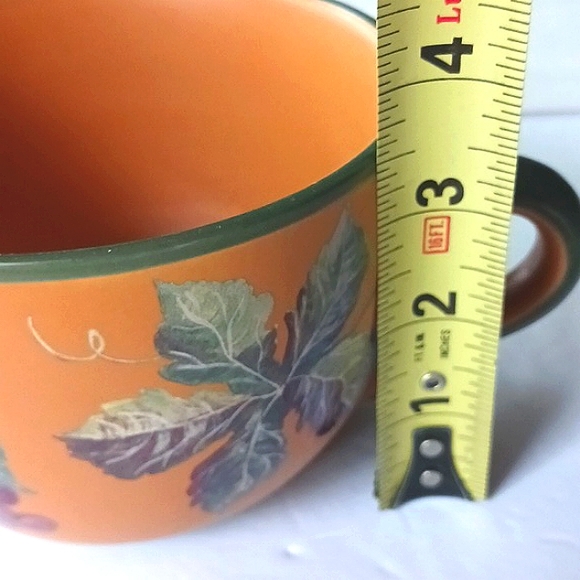 DESIGNPAC Inc. Large Cup & Saucer Grape Vine Hand Painted Set - Picture 14 of 15